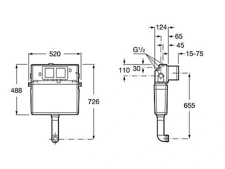 Бачок скрытого монтажа Roca Basic Tank 890090200 Бачок скрытого монтажа Roca Basic Tank 890090200
