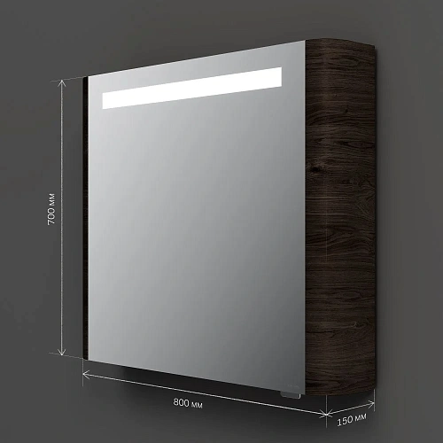 Зеркальный шкаф AM.PM Sensation M30MCR0801TF правый, 80 см, с подсветкой, табачный дуб Зеркальный шкаф AM.PM Sensation M30MCR0801TF правый, 80 см, с подсветкой, табачный дуб