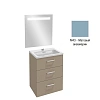 Комплект мебели 60 см Jacob Delafon Vox , матовый аквамарин, 3 выдвижных ящика, с функцией анти-пар, EB1411-NF+EXAF112-Z-00+EB3000-R2-M43