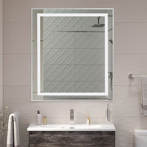 Зеркало BelBagno SPC-KRAFT-700-800-SENS-AL 700x800x32 мм с подсветкой и сенсорным выключателем Зеркало BelBagno SPC-KRAFT-700-800-SENS-AL 700x800x32 мм с подсветкой и сенсорным выключателем