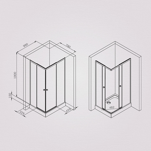 Душевой уголок AM.PM X-Joy W94G-403-100280-BT1K раздвижные двери 100x80 профиль черный матовый, стекло прозрачное Душевой уголок AM.PM X-Joy W94G-403-100280-BT1K раздвижные двери 100x80 профиль черный матовый, стекло прозрачное
