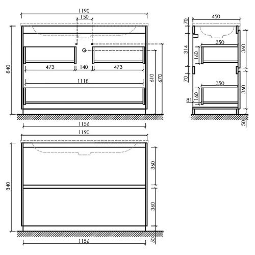 Тумба под раковину SANCOS Libra LB120F-1W Floor 1190х450х840 напольная, белый глянец, напольная Тумба под раковину SANCOS Libra LB120F-1W Floor 1190х450х840 напольная, белый глянец, напольная