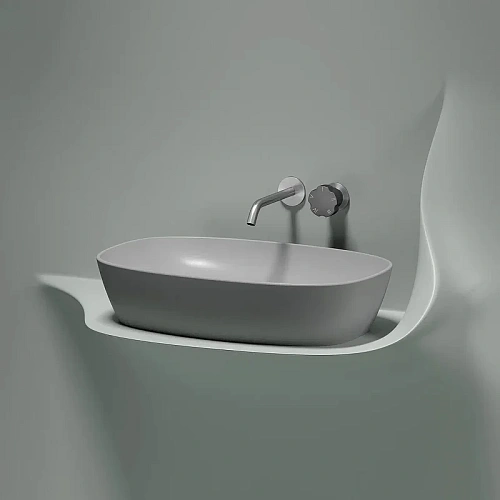 Раковина Ceramica Nova ELEMENT CN6049MSG серый матовый накладная Раковина Ceramica Nova ELEMENT CN6049MSG серый матовый накладная