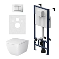 Комплект унитаза AM.PM Gem IS70231.901701 с инсталляцией, сиденьем микролифт и клавишей смыва Комплект унитаза AM.PM Gem IS70231.901701 с инсталляцией, сиденьем микролифт и клавишей смыва