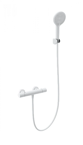 Смеситель для душа Wonzon & Woghand с термостатом, белый матовый (WW-B3013-A-MW) Смеситель для душа Wonzon & Woghand с термостатом, белый матовый (WW-B3013-A-MW)