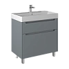 Тумба под раковину BRIZ Мастер 80 см 367 03-08080-17 00 СЕР для раковины Вилис светло-серая