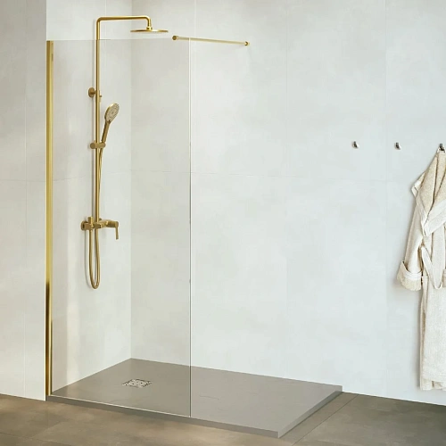 Душевая перегородка RGW Walk In WA-002G 600 мм 35100206-16 золото, Easy Clean Душевая перегородка RGW Walk In WA-002G 600 мм 35100206-16 золото, Easy Clean