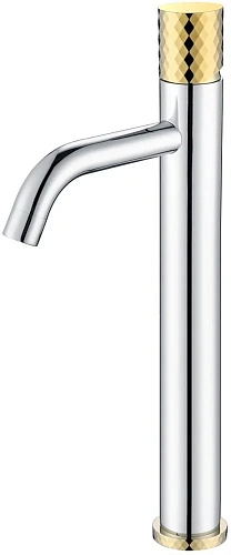 Смеситель для раковины Boheme STICK CHROME DIAMOND GOLD 122-CRG Смеситель для раковины Boheme STICK CHROME DIAMOND GOLD 122-CRG