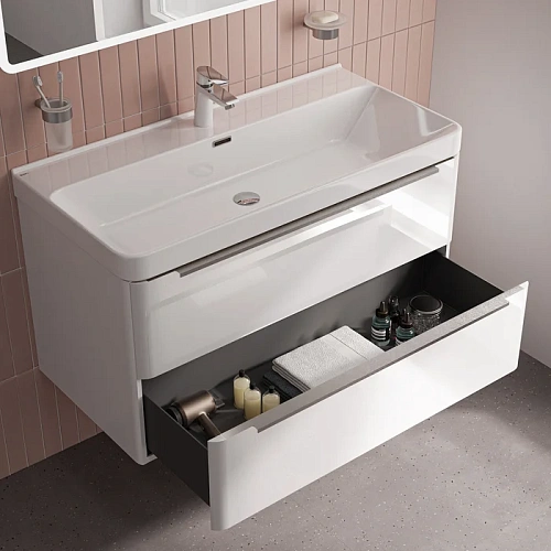 Тумба с раковиной IDDIS Cloud X (CLX10W0i95K) подвесная, 100 см, белый Тумба с раковиной IDDIS Cloud X (CLX10W0i95K) подвесная, 100 см, белый