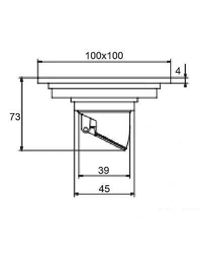 Душевой трап Orange TR01-002cr 100х100 хром Душевой трап Orange TR01-002cr 100х100 хром