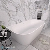 Ванна из искусственного камня Marmo-Elite Альтара PNR-170-88-1 170x88 пристенная, щелевой перелив, глянцевая