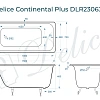 Ванна чугунная Delice Continental PLUS 150х70 DLR230633 Ванна чугунная Delice Continental PLUS 150х70 DLR230633