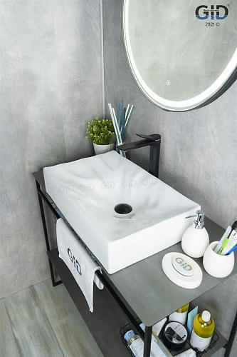 Раковина Gid N9461 51188 накладная белая 57,5x36x12 Раковина Gid N9461 51188 накладная белая 57,5x36x12