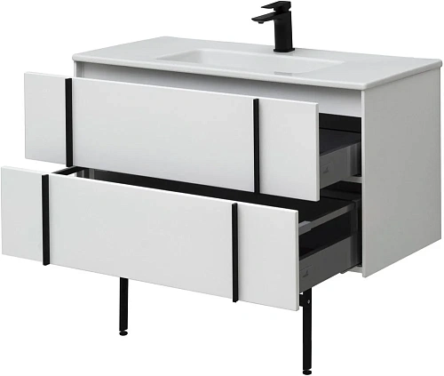 Тумба под раковину Allen Brau Reality 100 1.32007.WM белый матовый Тумба под раковину Allen Brau Reality 100 1.32007.WM белый матовый