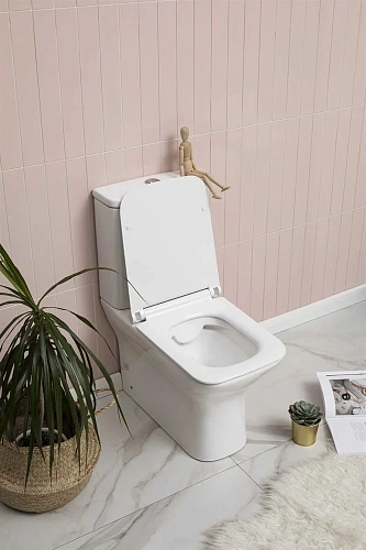 Чаша напольного унитаза Aquanet Rimless Cube-C CL-12248B с сиденьем Чаша напольного унитаза Aquanet Rimless Cube-C CL-12248B с сиденьем