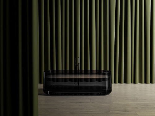 Ванна отдельностоящая ABBER AT9708Onyx 170x75 универсальная, черная полиэфирная смола Ванна отдельностоящая ABBER AT9708Onyx 170x75 универсальная, черная полиэфирная смола