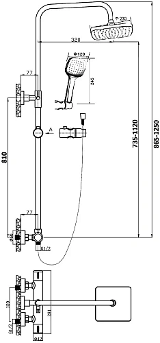 Душевая система STWORKI Орхус OR-04b 553910 Душевая система STWORKI Орхус OR-04b 553910