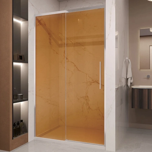 Душевая дверь Vincea Stella VDS-1ST120GS 1200 хром, стекло янтарь Душевая дверь Vincea Stella VDS-1ST120GS 1200 хром, стекло янтарь