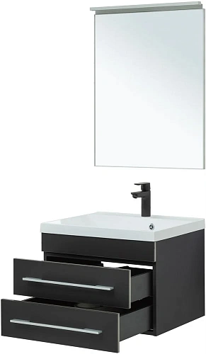 Тумба под раковину Aquanet Верона 58 New черный матовый 00272428 Тумба под раковину Aquanet Верона 58 New черный матовый 00272428