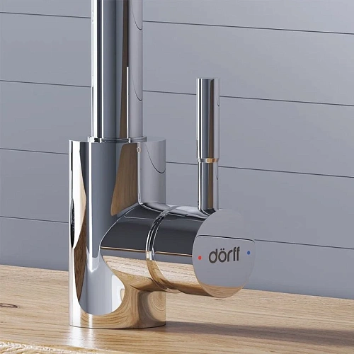 Смеситель для кухни Dorff Logic D3007500 с вытягивающимся изливом, хром Смеситель для кухни Dorff Logic D3007500 с вытягивающимся изливом, хром