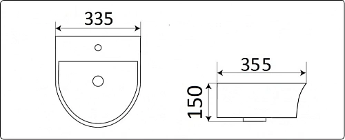 Раковина CeramaLux 78370 подвесная, белый Раковина CeramaLux 78370 подвесная, белый
