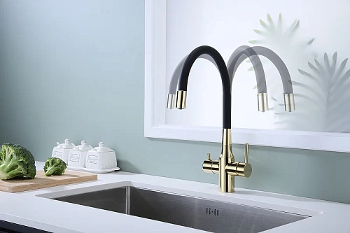 Смеситель для кухни Paulmark Salix золото Sa213419-G Смеситель для кухни Paulmark Salix золото Sa213419-G