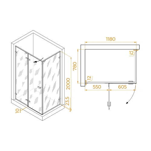Душевой уголок RGW SV-040 1200x800 мм 353204028-21 хром Easy Clean Душевой уголок RGW SV-040 1200x800 мм 353204028-21 хром Easy Clean