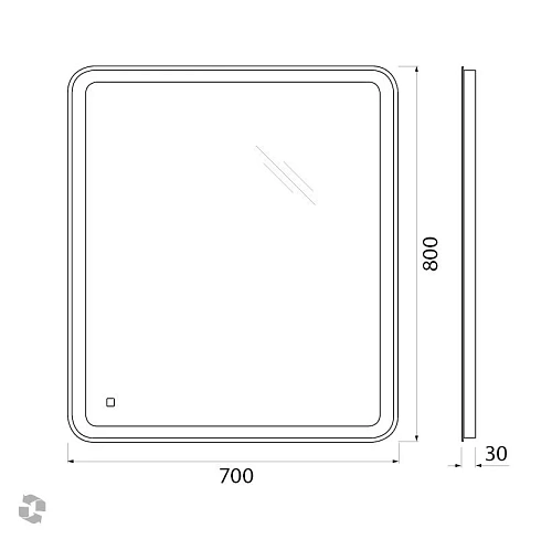 Зеркало BelBagno SPC-MAR-700-800-LED-TCH 12W 220-240V 700x30x800 с подсветкой и сенсорным выключателем Зеркало BelBagno SPC-MAR-700-800-LED-TCH 12W 220-240V 700x30x800 с подсветкой и сенсорным выключателем