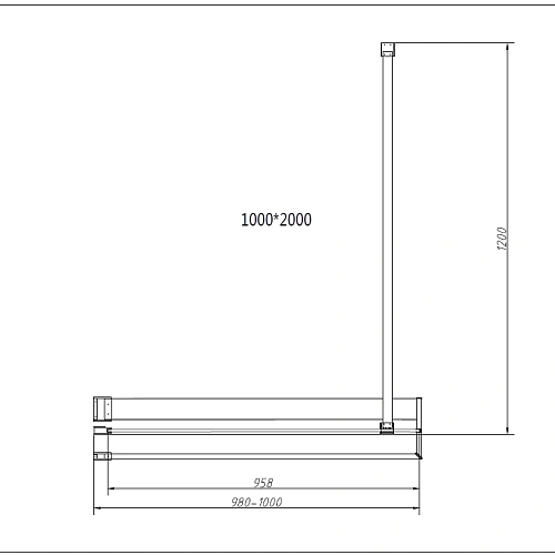 Душевая перегородка VinceaWalk-In HR VSW-4HR100CL, 1000x2000, хром, стекло прозрачное Душевая перегородка VinceaWalk-In HR VSW-4HR100CL, 1000x2000, хром, стекло прозрачное