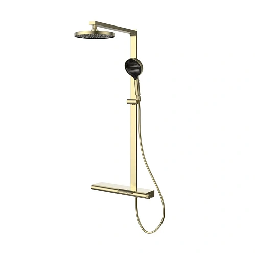 Душевая система Vincea Arco VSFS-4AR1BG с изливом, брашированное золото Душевая система Vincea Arco VSFS-4AR1BG с изливом, брашированное золото