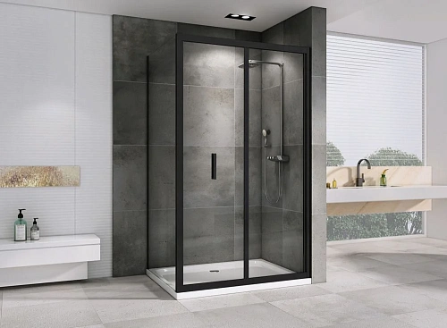 Душевой уголок ABBER Sonnenstrand AG07100B-S75B 100x75 см универсальный, профиль черный, стекло прозрачное Душевой уголок ABBER Sonnenstrand AG07100B-S75B 100x75 см универсальный, профиль черный, стекло прозрачное