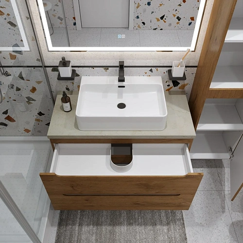 Тумба со столешницей и раковиной BelBagno ETNA 80 etna80rn-kepmco-1338-set подвесная ETNA80RN-KEPMCO-1338-SET Тумба со столешницей и раковиной BelBagno ETNA 80 etna80rn-kepmco-1338-set подвесная ETNA80RN-KEPMCO-1338-SET