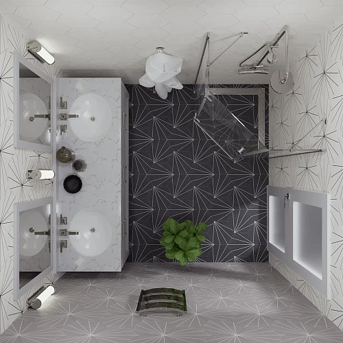 Душевой уголок DIWO Оренбург 90х90 профиль хром глянцевый 571172 Душевой уголок DIWO Оренбург 90х90 профиль хром глянцевый 571172