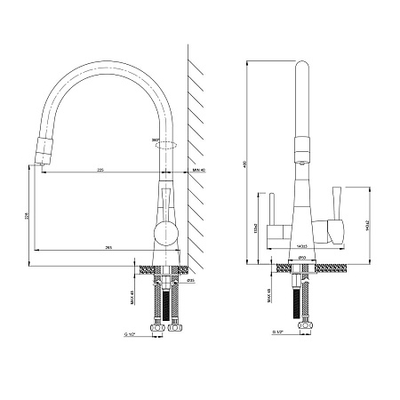 Смеситель для кухни Lemark Comfort LM3075BL с гибким изливом, с подключением к фильтру, черный Смеситель для кухни Lemark Comfort LM3075BL с гибким изливом, с подключением к фильтру, черный