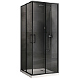 Детальная картинка товара «душевой уголок abber schwarzer diamant ag02090b5 90x90 см универсальный, профиль черный, стекло прозрачное»