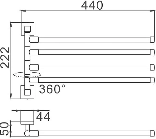 Полотенцедержатель Haiba HB8614 Полотенцедержатель Haiba HB8614