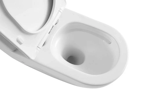 Унитаз напольный ABBER Bequem AC1110T компакт белый, безободковый, смыв торнадо Унитаз напольный ABBER Bequem AC1110T компакт белый, безободковый, смыв торнадо