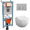 Картинка анонса товара «комплект унитаза с инсталляцией vitra sento rim-ex 9830b003-7207 сиденье микролифт, клавиша смыва хр»