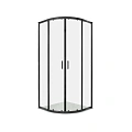 Душевой уголок Aquatek AQ.RO.090.1BL стекло прозрачное 1/4 круга, двери раздвижные, 200x90x90 см, профиль черный матовый Душевой уголок Aquatek AQ.RO.090.1BL стекло прозрачное 1/4 круга, двери раздвижные, 200x90x90 см, профиль черный матовый