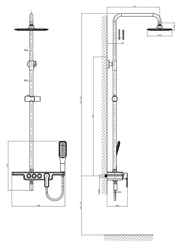 Душевая система D&K Berlin Technishe DA1443715B13 Душевая система D&K Berlin Technishe DA1443715B13