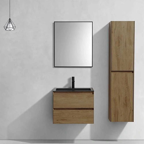 Тумба под раковину Vincea Luka 600 подвесная, 2 выкатных ящика soft-close, T.Oak VMC-2L600TO Тумба под раковину Vincea Luka 600 подвесная, 2 выкатных ящика soft-close, T.Oak VMC-2L600TO