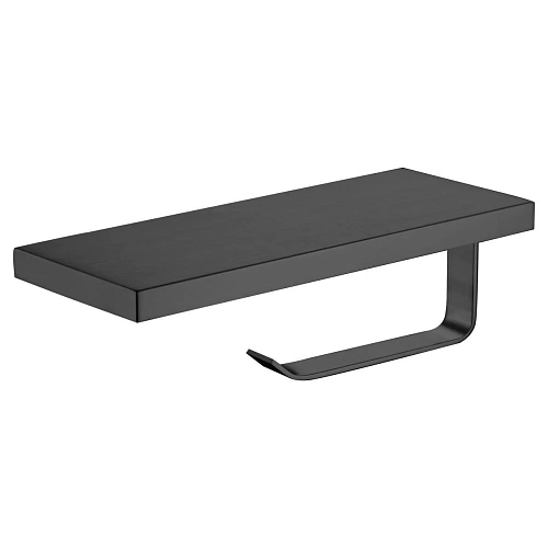 Держатель туалетной бумаги Wonzon & Woghand с полкой, черный матовый (WW-V2801-MB) Держатель туалетной бумаги Wonzon & Woghand с полкой, черный матовый (WW-V2801-MB)