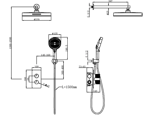 Душевая система Vincea Domus VSFW-5DM0BG встраиваемый, брашированное золото Душевая система Vincea Domus VSFW-5DM0BG встраиваемый, брашированное золото