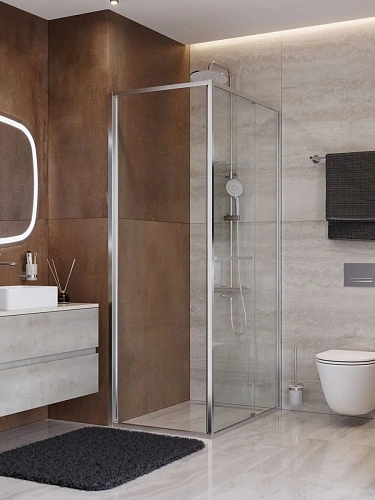 Душевой уголок CEZARES LUX-AH-FS-1-70/80-C-CR 70x80 см, профиль хром, стекло прозрачное Душевой уголок CEZARES LUX-AH-FS-1-70/80-C-CR 70x80 см, профиль хром, стекло прозрачное