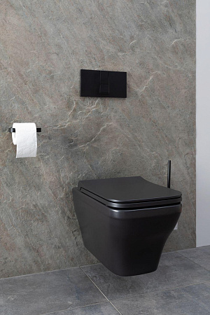 Унитаз подвесной Allen Brau Infinity 4.21011.31 с крышкой, черный матовый