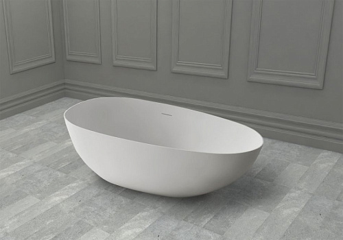 Ванна отдельностоящая ABBER AS9611-1.6 160x75 универсальная, белая матовая, искусственный камень Ванна отдельностоящая ABBER AS9611-1.6 160x75 универсальная, белая матовая, искусственный камень