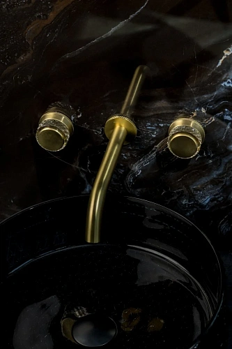 Смеситель для раковины Boheme AURA MAT GOLD встраиваемый 152-2-MG-A Смеситель для раковины Boheme AURA MAT GOLD встраиваемый 152-2-MG-A