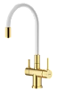 Смеситель для кухни Splenka S70.64.03 с гибким изливом с подключением к фильтру, золотой сатин Смеситель для кухни Splenka S70.64.03 с гибким изливом с подключением к фильтру, золотой сатин