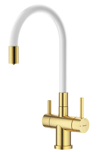 Смеситель для кухни Splenka S70.64.03 с гибким изливом с подключением к фильтру, золотой сатин Смеситель для кухни Splenka S70.64.03 с гибким изливом с подключением к фильтру, золотой сатин