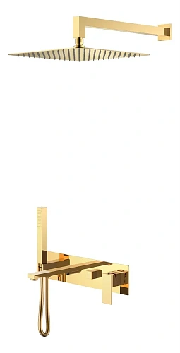 Душевая система Boheme Qubic Shinny Gold 474-G Душевая система Boheme Qubic Shinny Gold 474-G